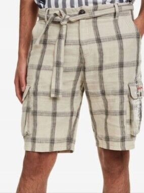 Desigual ($170) Marc Plaided Bermuda Shorts NWOT
